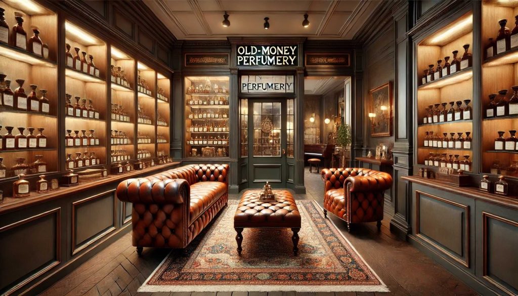 Old money style perfumery with Chesterfield sofas