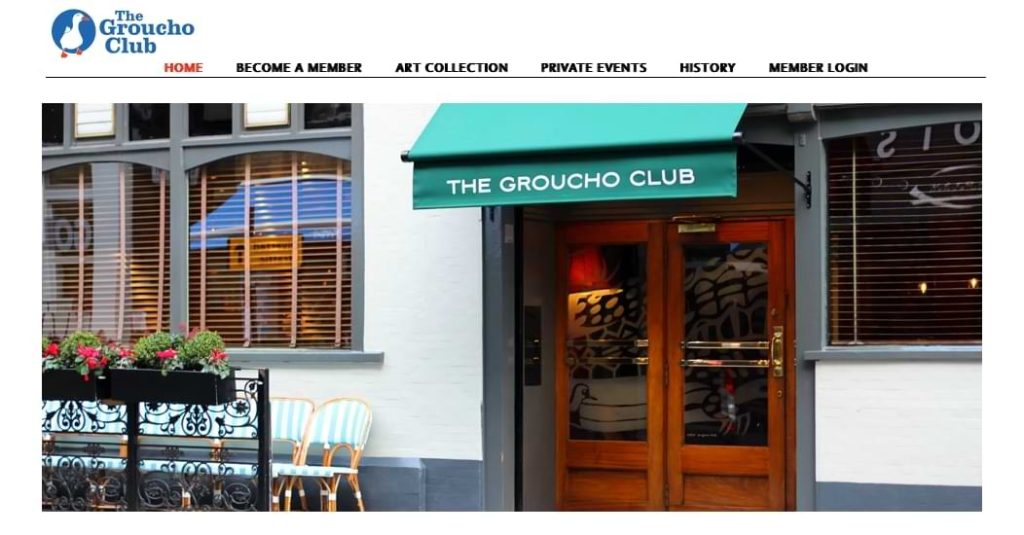 The Groucho Club homepage